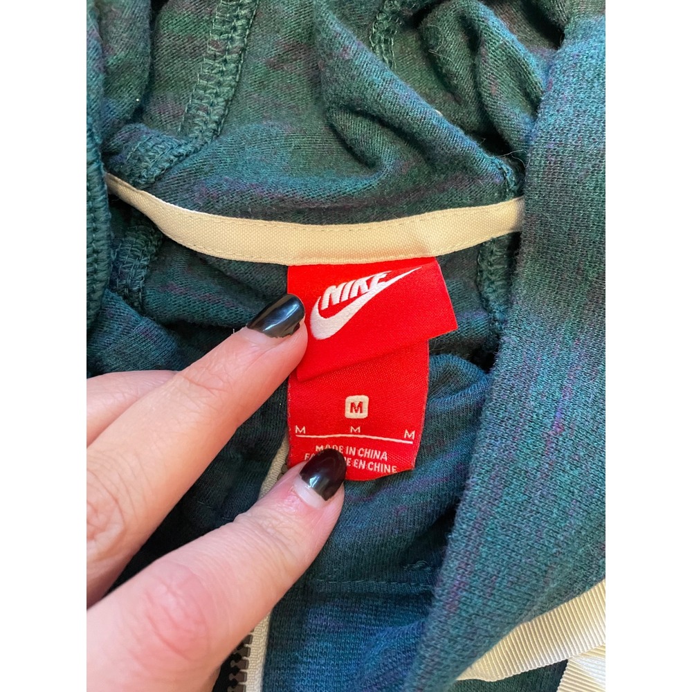 Nike Womens Full Zip Hoodie Teal Space Dye Heathered Sportswear Medium RN56323 - Picture 3 of 5